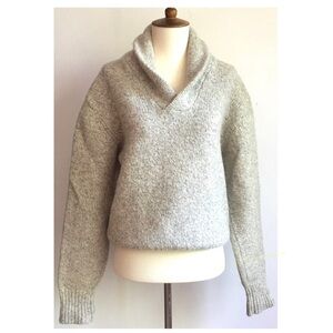 Boston Traders Light Gray Women's Shawl Neck Sweater